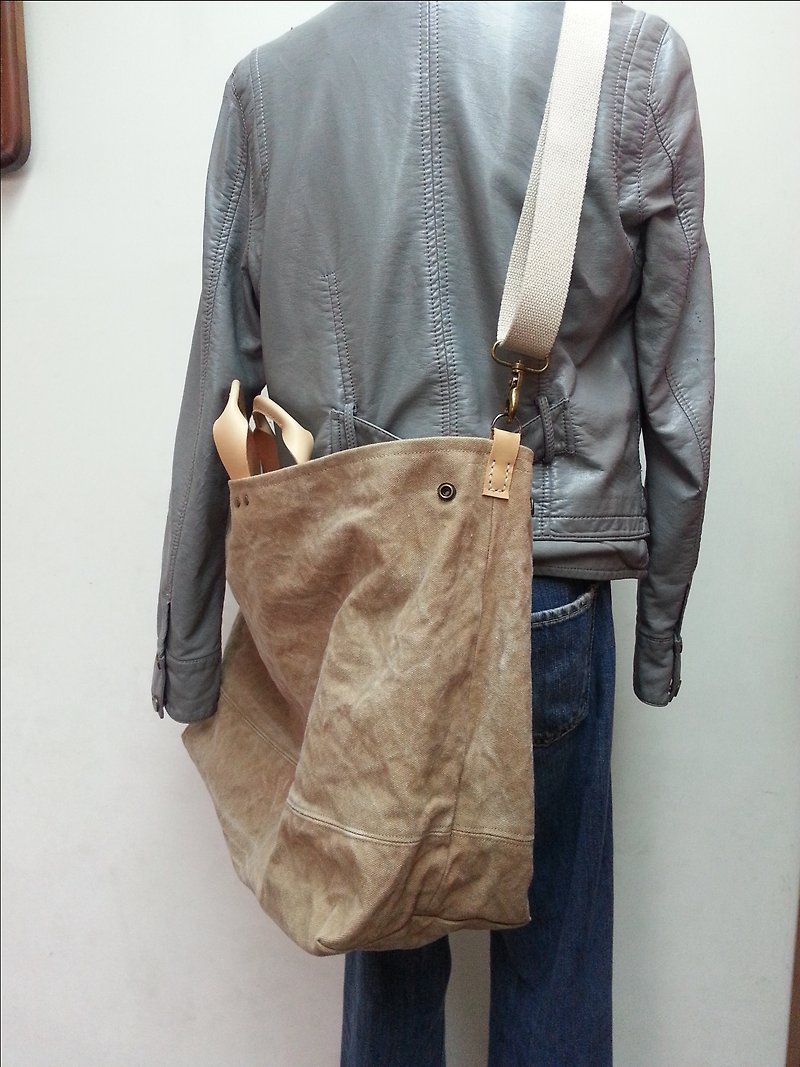 Canvas large tote bag (the color on the shelf has been sold, the color is lacking, please email to choose the color) - Messenger Bags & Sling Bags - Other Materials 