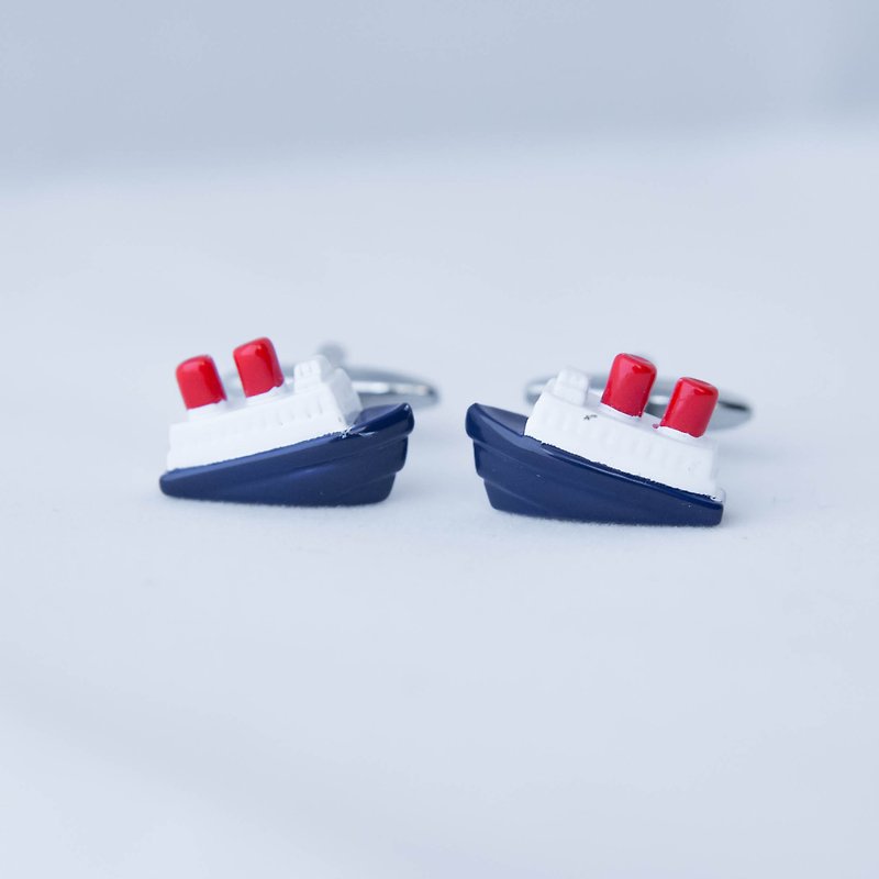 Ocean Series Color Cruise Cufflinks LITTLE BOAT CUFFLINKS - กระดุมข้อมือ - โลหะ 