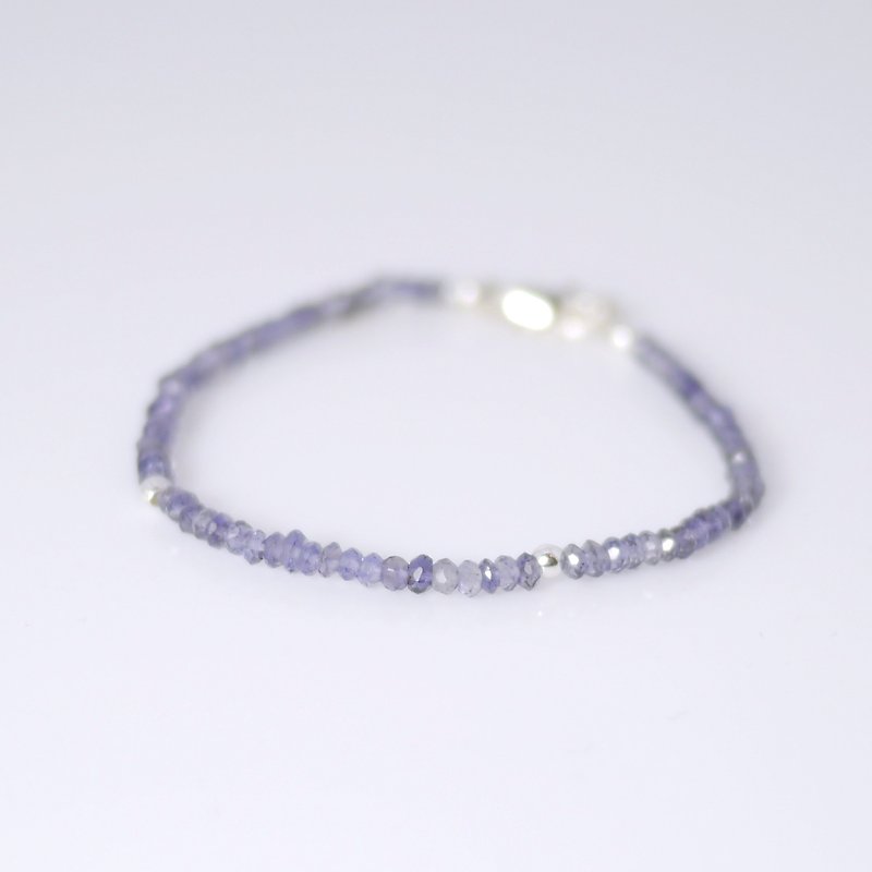 [] ColorDay cordierite <Lolite> 925 sterling silver bracelets - Bracelets - Gemstone Blue