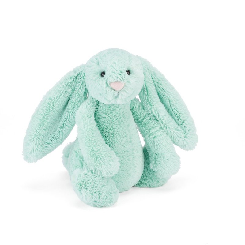 Jellycat Bashful Mint Bunny Rabbit 31cm - Stuffed Dolls & Figurines - Cotton & Hemp Blue