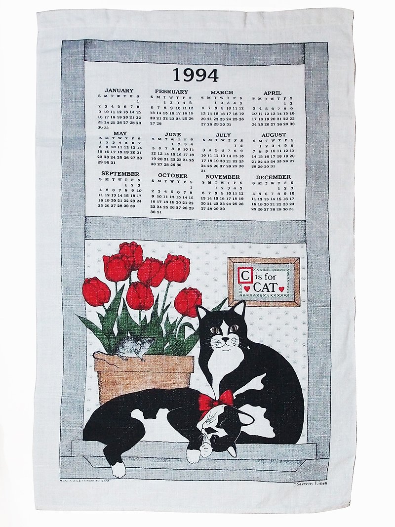 キャンバス上の米国の早期カレンダー1994を祝福 - その他 - その他の素材 レッド