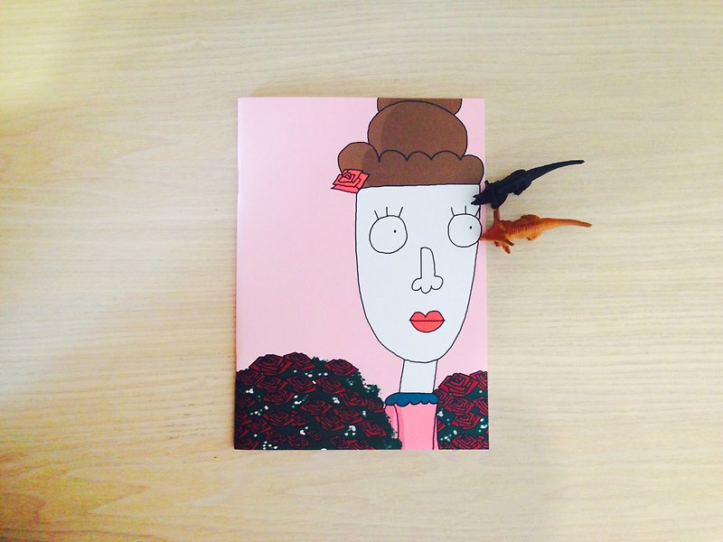 Madam Bao in the Rose Garden | A5 Plain Notebook - Notebooks & Journals - Paper Pink