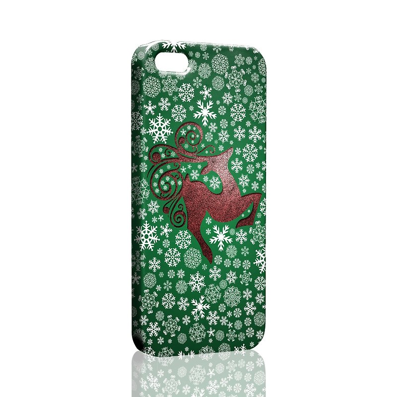 Loving winter snow deer green pattern custom Samsung S5 S6 S7 note4 note5 iPhone 5 5s 6 6s 6 plus 7 7 plus ASUS HTC m9 Sony LG g4 g5 v10 phone shell mobile phone sets phone shell phonecase - เคส/ซองมือถือ - พลาสติก สีเขียว