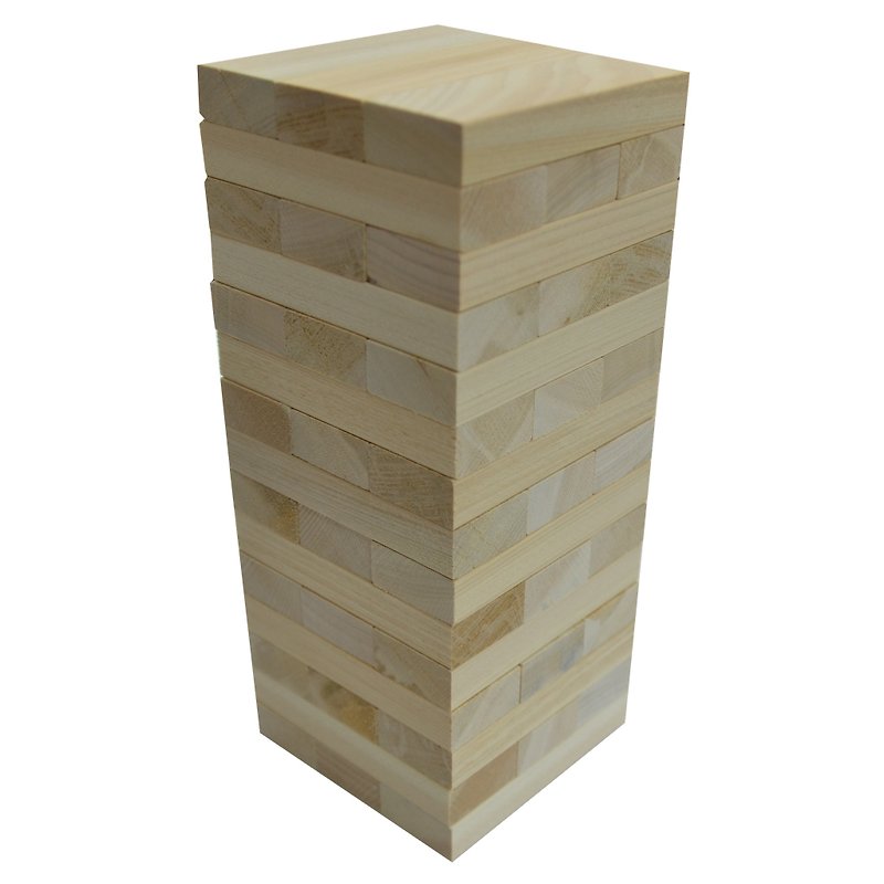 Pure Jenga is not painted, not colored, only gives you the most original touch - ของเล่นเด็ก - ไม้ สีส้ม