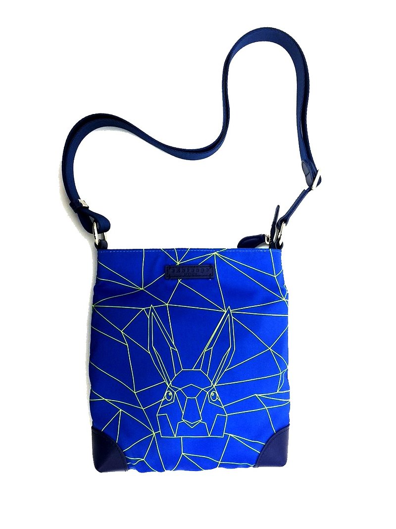 Khieng Atelier Diamond Rabbit 鑽石兔螢光限量款 小側背包 - 側背包/斜背包 - 其他材質 藍色