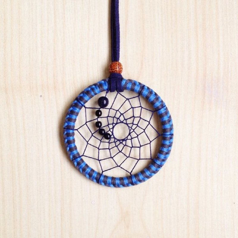 [DreamCatcher. Dream Catcher Necklace] Turning will be better - Necklaces - Other Materials Blue