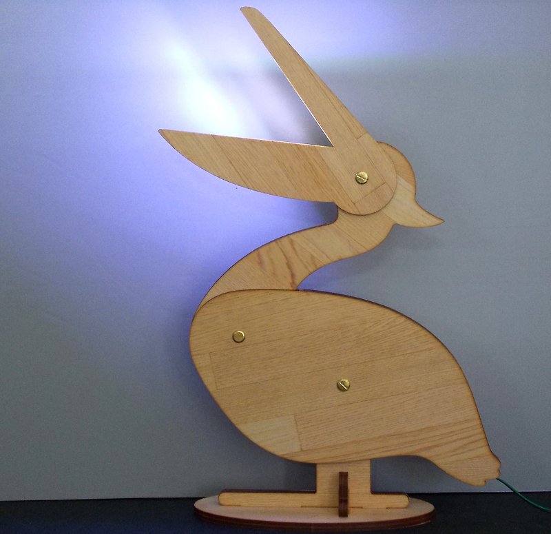Pelican Silhouette Lamp - โคมไฟ - ไม้ สีนำ้ตาล