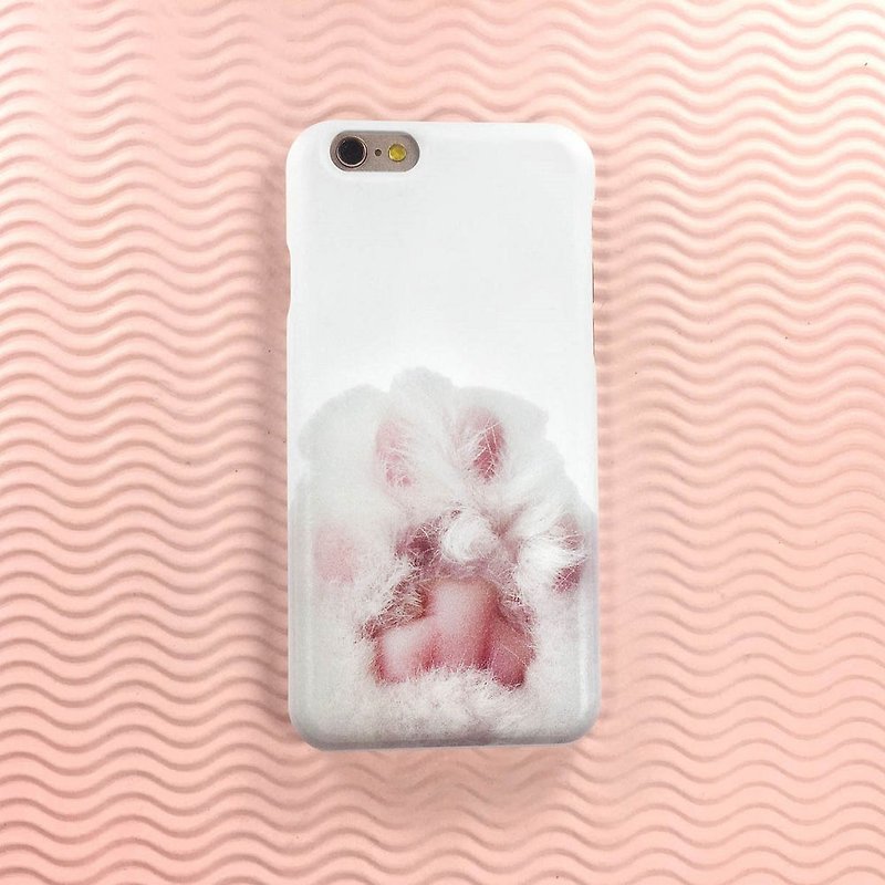 貓咪手機殼  情人情侶禮物  喵星人  Give me 5  iPhone 8 Plus  白色手機殼 - 手機殼/手機套 - 塑膠 粉紅色
