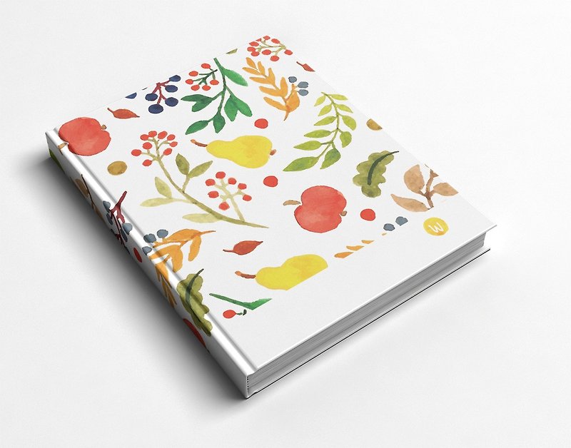 Rococo strawberry WELKIN hand-made handmade book/notebook/handbook/diary-Autumn leaves - Notebooks & Journals - Paper 