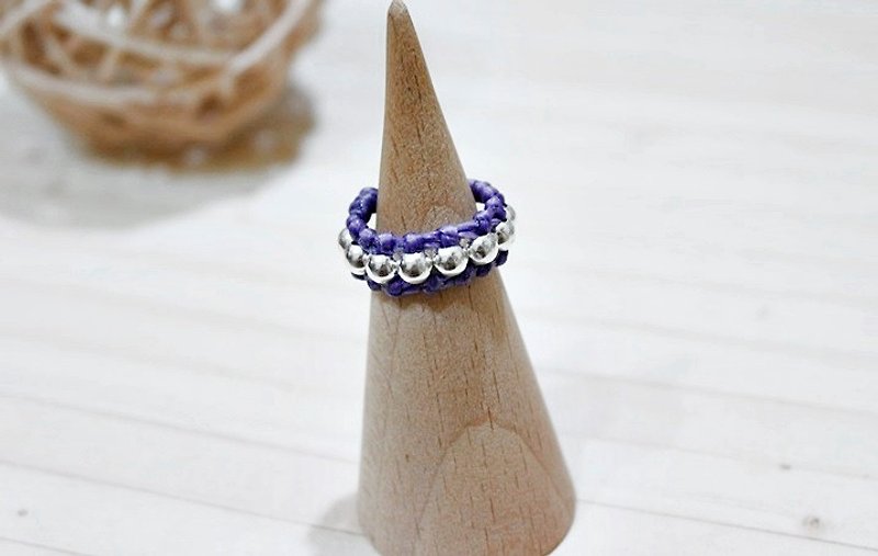 * Purple little bit * - Thai silk wax line ring series - // can choose color // - General Rings - Wax Purple