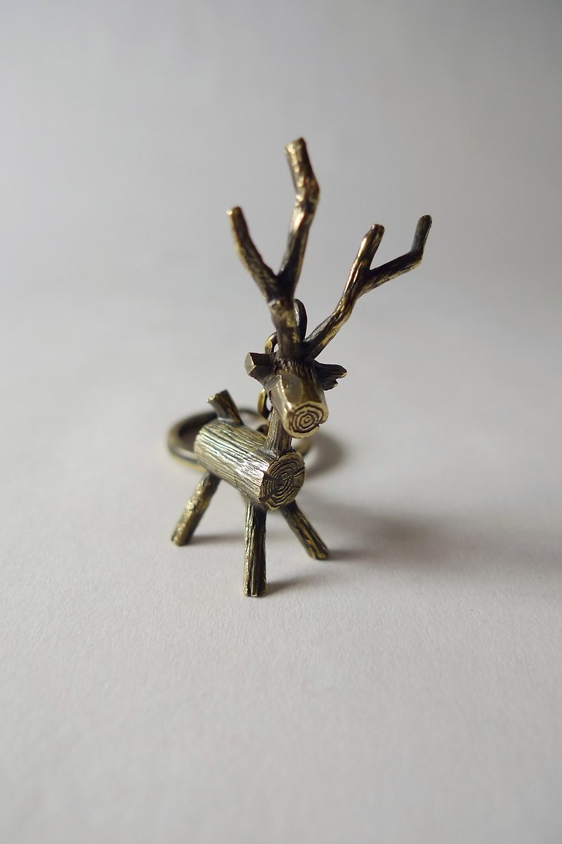 Reindeer Bronze Keyring - Keychains - Other Metals Gold