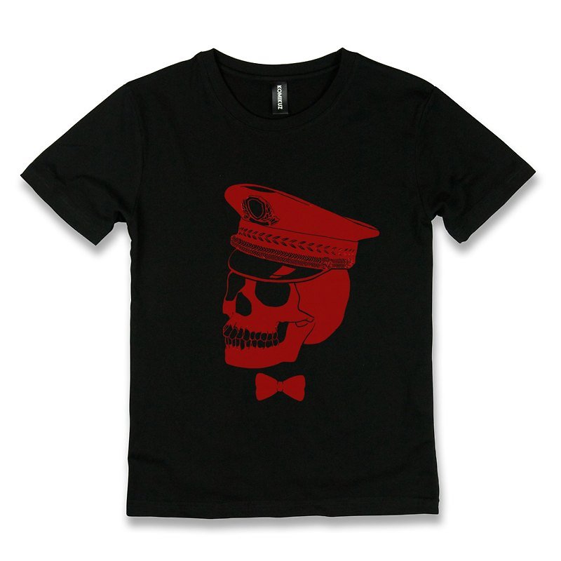 KOMIKUZ-Ghost gentleman black printing TEE- - Women's T-Shirts - Other Materials Black