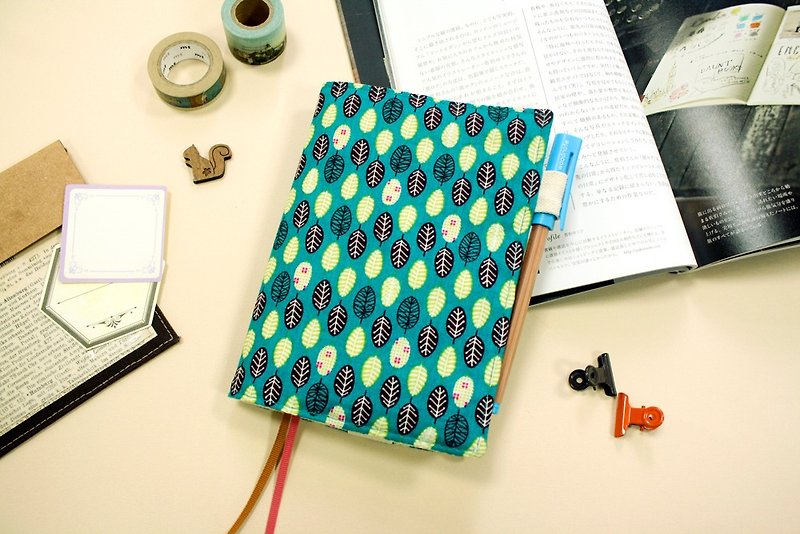 A6 / 50K hand-adjustable cotton cloth clothing - leaves have a (blue) - Book Covers - Other Materials 