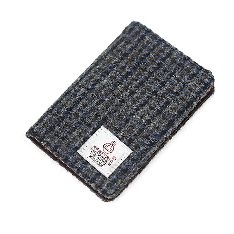 HARRIS TWEED CARD WALLET - GREY - 長短皮夾/錢包 - 羊毛 灰色