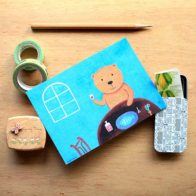 明信片 ∣ 小熊的晚餐 - 心意卡/卡片 - 紙 多色