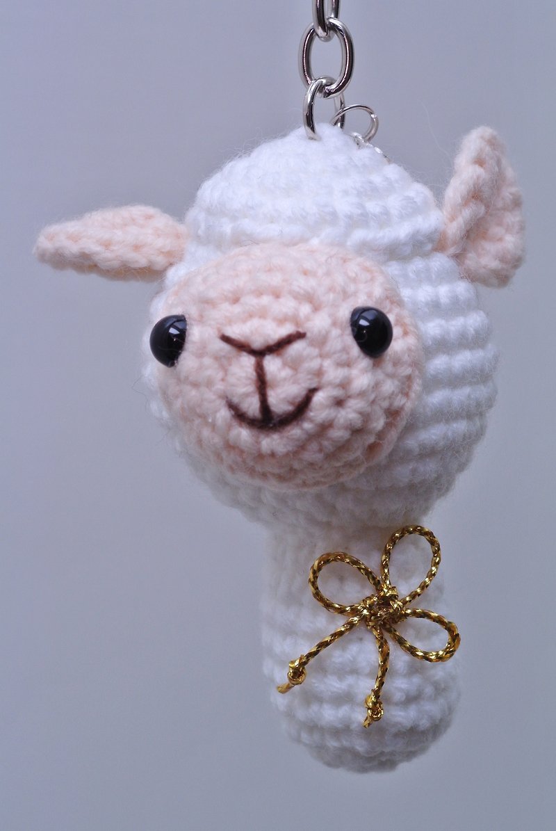 【Knitting】Chinese Zodiac Series-Talented Sheep - Keychains - Other Materials White