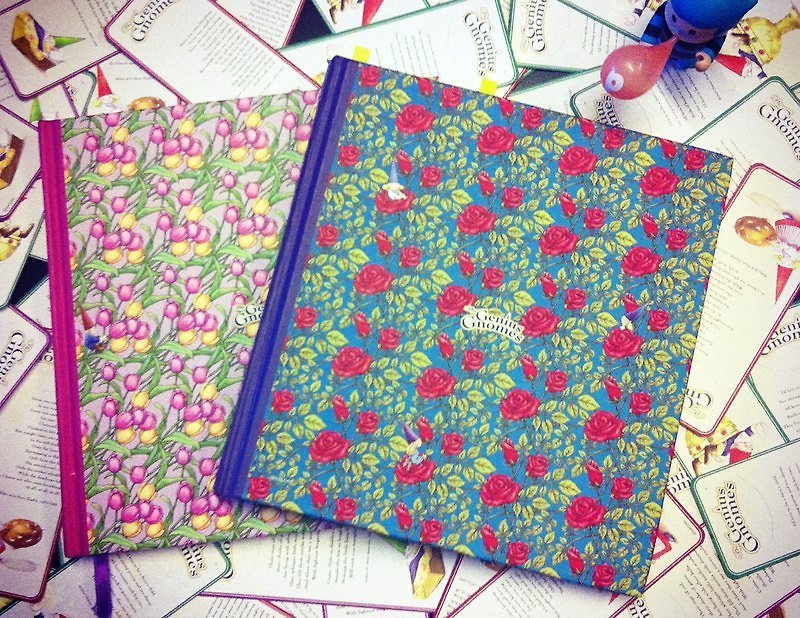 The Genius Gnomes notebook flower series (four styles in total) - สมุดบันทึก/สมุดปฏิทิน - กระดาษ สีม่วง