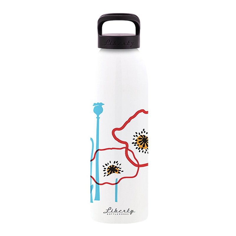 Liberty American-made ultra-lightweight eco-friendly sports water bottle-700ml-like a flower/single size - กระติกน้ำ - โลหะ ขาว