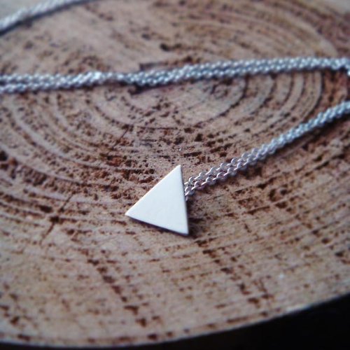 ElinaKung Triangle三角形純銀項鍊