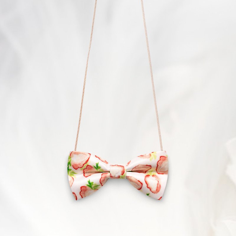 K0037 Necklace, Hairband, Pet Collar, Toddler Bow tie - สร้อยติดคอ - วัสดุอื่นๆ สีแดง