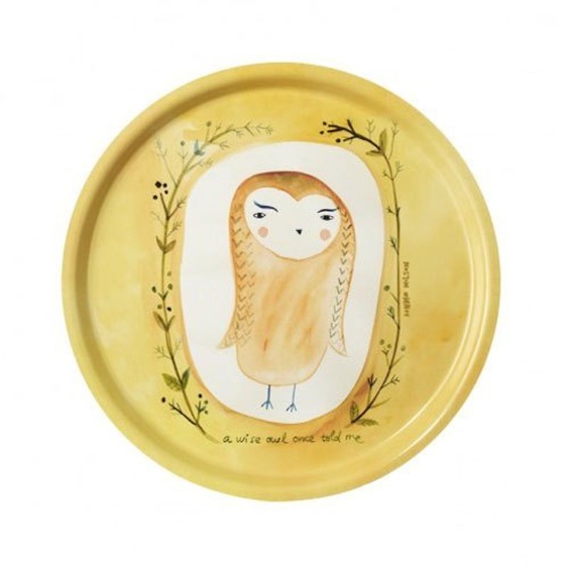 WISE OWL limited edition hand-painted plate | WOOW COLLECTION - Small Plates & Saucers - Plastic 