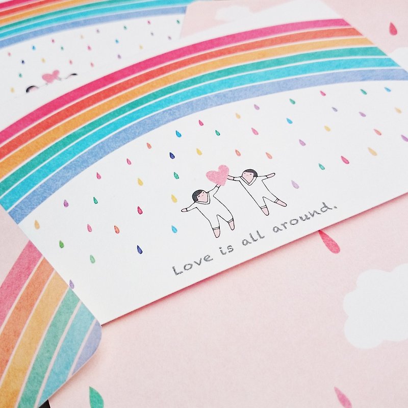 postcard-Love is all around - Cards & Postcards - Paper Multicolor