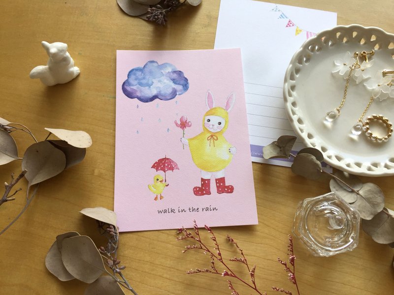 *Zoe's forest*雨中散步明信片(cs33) - 卡片/明信片 - 紙 