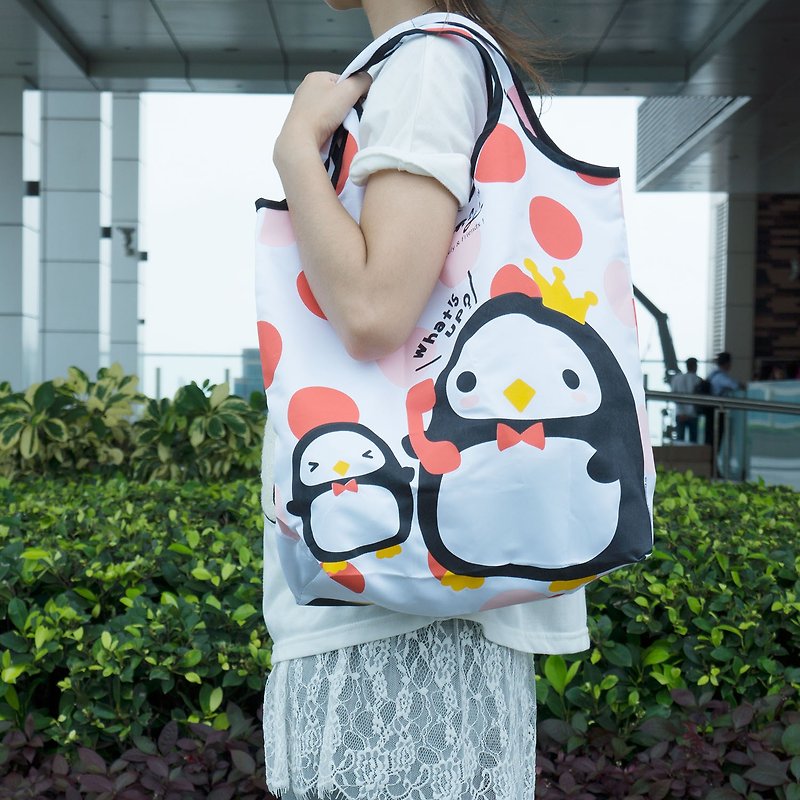 可摺式環保購物袋 (Kily) E006SQB - 側背包/斜背包 - 尼龍 紅色