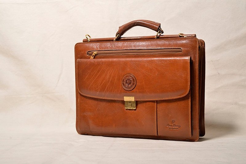 Vintage antique package - Briefcases & Doctor Bags - Genuine Leather Brown