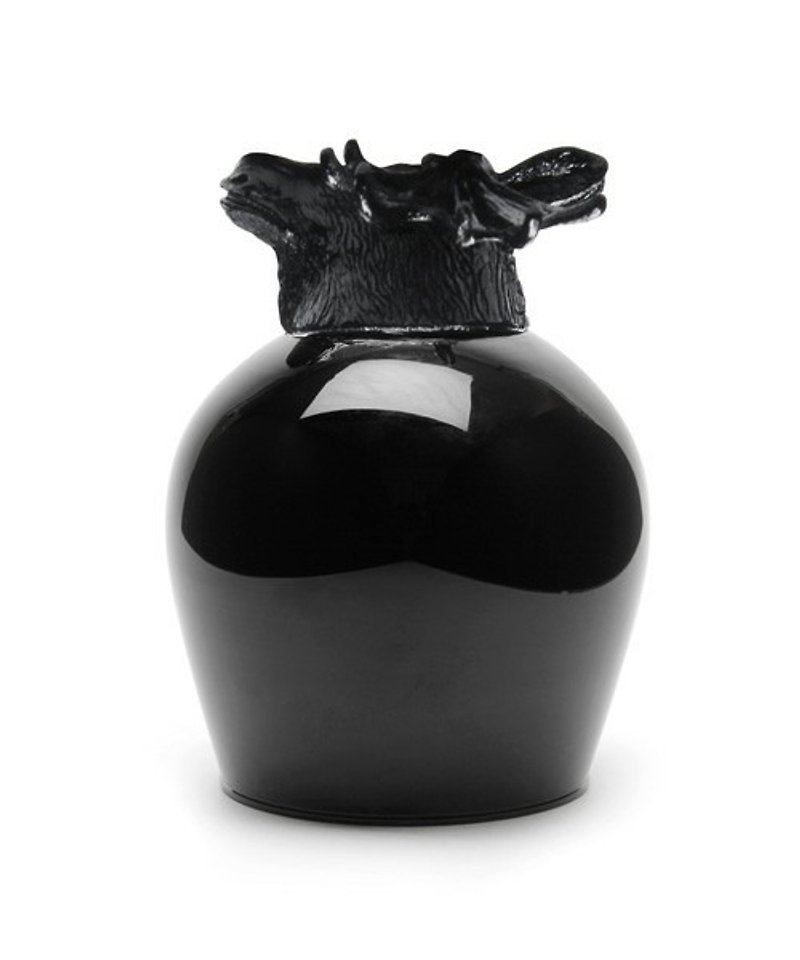 Japanese goody grams animal wine glass (reindeer elk) - Teapots & Teacups - Plastic Black