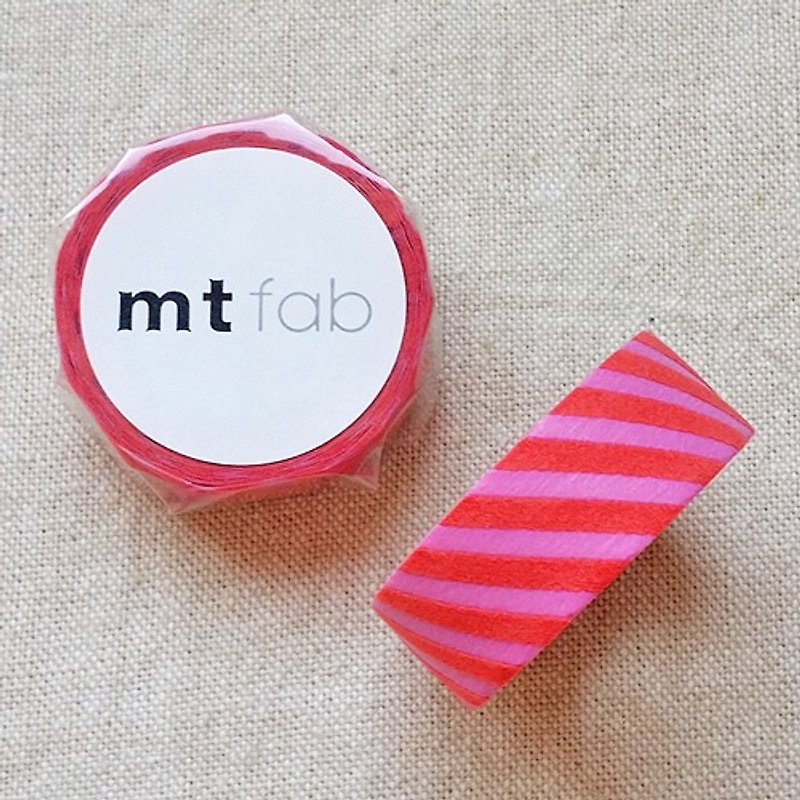 Mt and paper tape fab flocking series [twill pink + red (MTFL1P15)] - Washi Tape - Paper Red