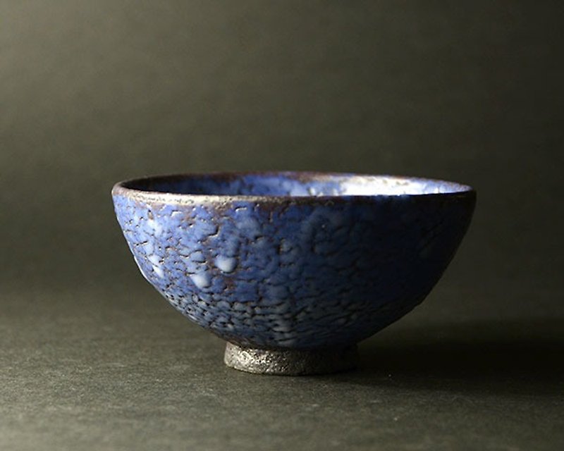 Kurekure Ao Shino rice bowl (large) - Bowls - Other Materials Blue