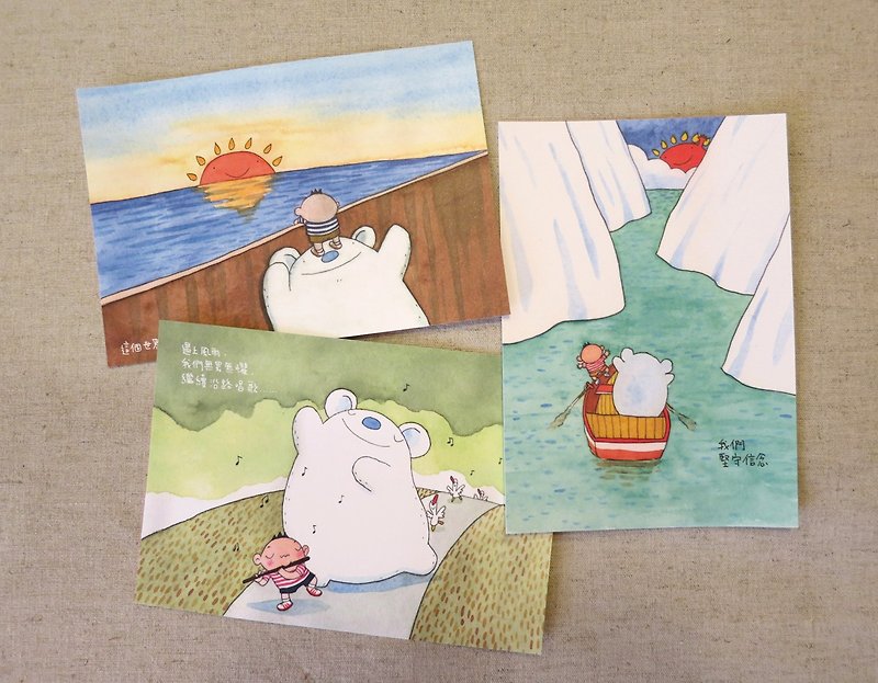 美麗新世界 Postcard Set of 3 Illustration by Bigsoil - การ์ด/โปสการ์ด - กระดาษ 