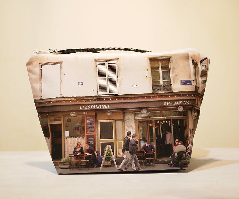 [Travel well] Portable cosmetic bag◆◇◆Coffee time◆◇◆ - Handbags & Totes - Paper 