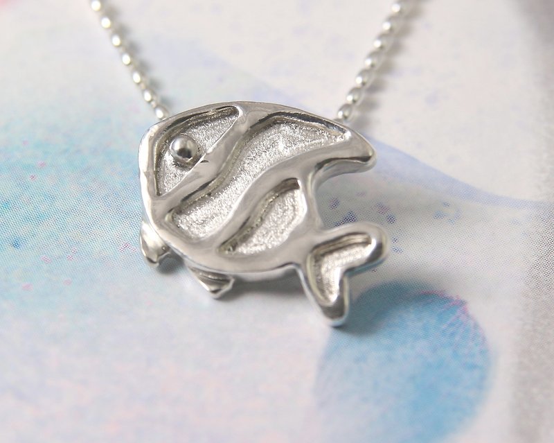 Sterling Silver Necklace / Tropical Fish - Necklaces - Sterling Silver Silver