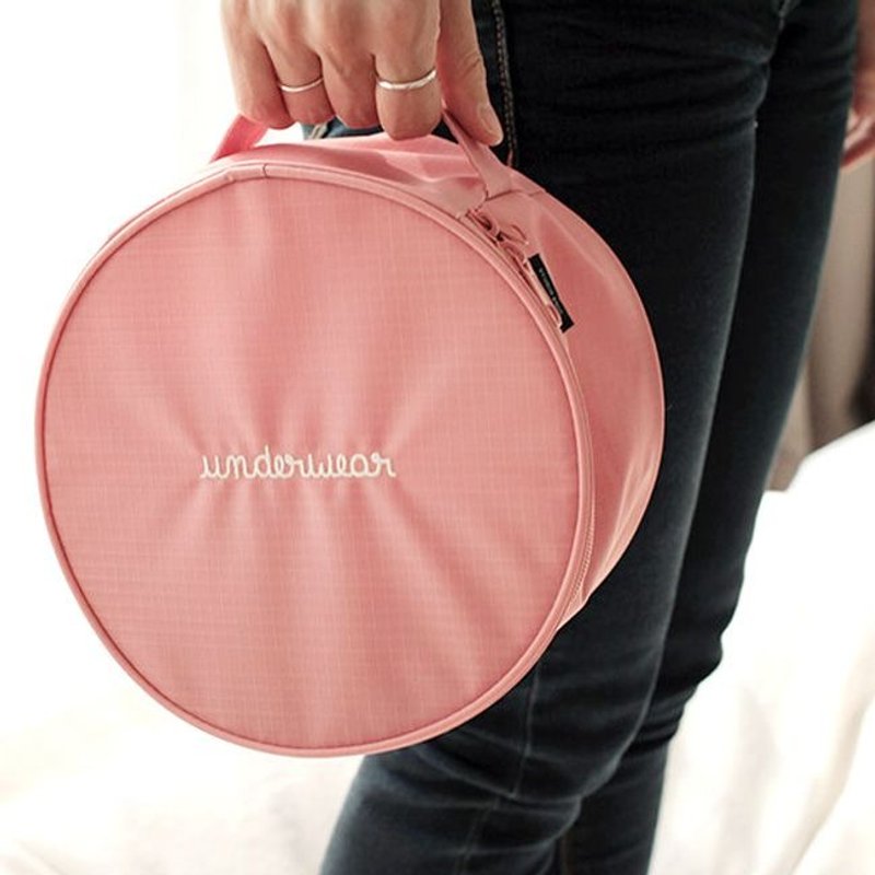 Dessin x 2NUL- light round trip underwear storage bag - pink, TNL84062 - Storage - Plastic Pink