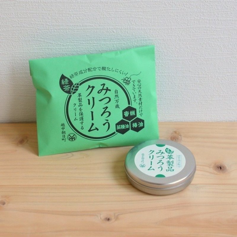 Micro Forest. Japan imported natural honey Wax cream leather with green tea 40g TN handmade leather wallet leather shoes maintenance - Hand Soaps & Sanitzers - Plants & Flowers Green