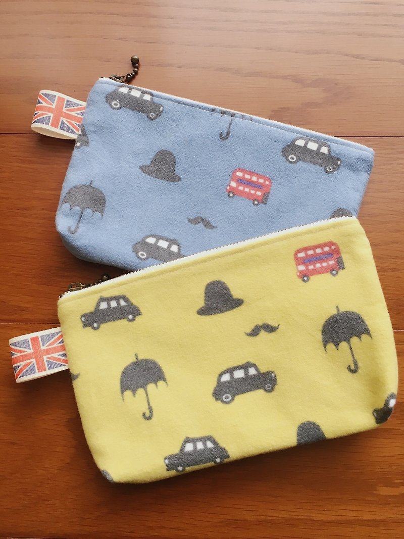British style universal zipper bag (two colors) - Toiletry Bags & Pouches - Other Materials Yellow