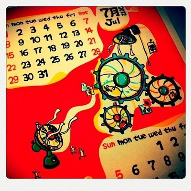 岩筆模2012桌曆 - สมุดบันทึก/สมุดปฏิทิน - กระดาษ 