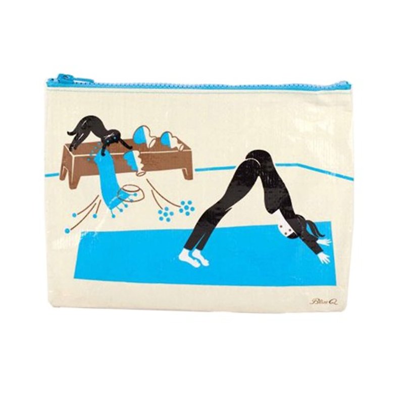 Blue Q 拉鍊袋 - Me-Om 花貓瑜珈 - 化妝袋/收納袋 - 其他材質 