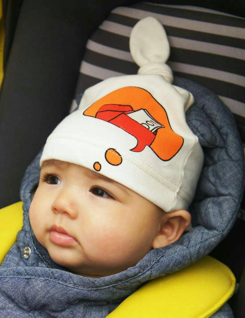 CLARECHEN 嬰兒發想帽 在想紅包款_樣品福利品 - 圍兜/口水巾 - 棉．麻 紅色