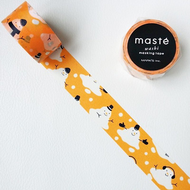 maste and paper tape 2015 Xmas [Snowman (MST-MKT113-D)] - มาสกิ้งเทป - กระดาษ สีเหลือง