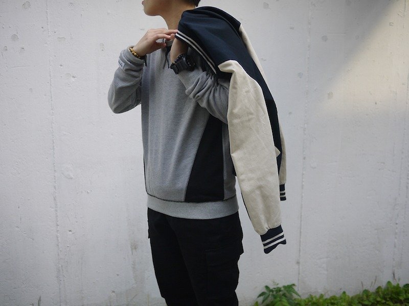 Patchwork Sweater/pullover/outer/clothing/unisex - Men's T-Shirts & Tops - Other Materials Black