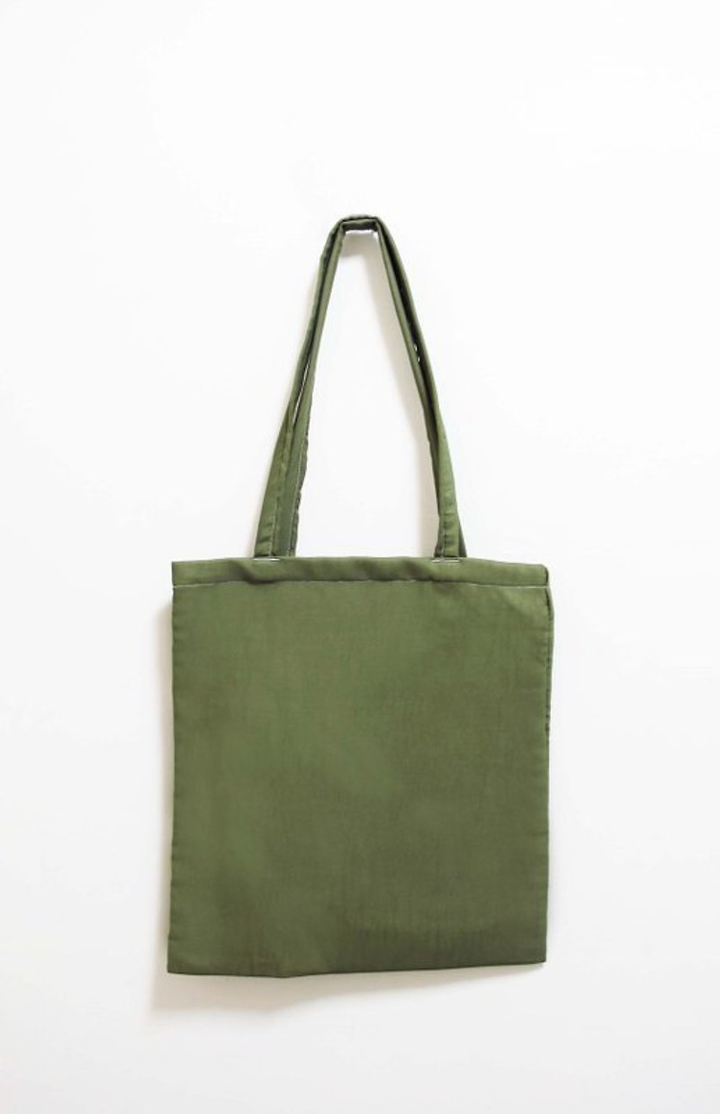 【Wahr】墨綠色方型  手提袋/肩背包 - ショルダーバッグ - その他の素材 グリーン