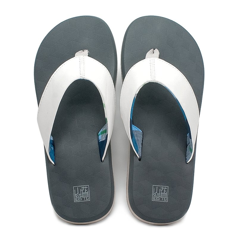 Thick Lingri White Flip Flops / Feet Not Feet / Comfortable Elastic Platform / Men / Gifts Mystery Gift / Rainy Beach Travel Summer - Men's Casual Shoes - Rubber White