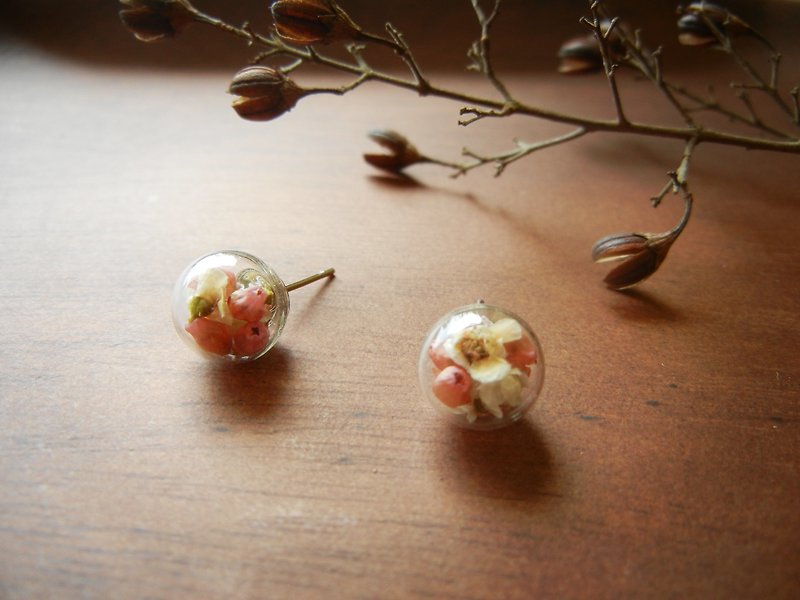 * Coucoubird * glass flower earrings - pink / Allergy auricular ** Limited ** - Earrings & Clip-ons - Glass Pink