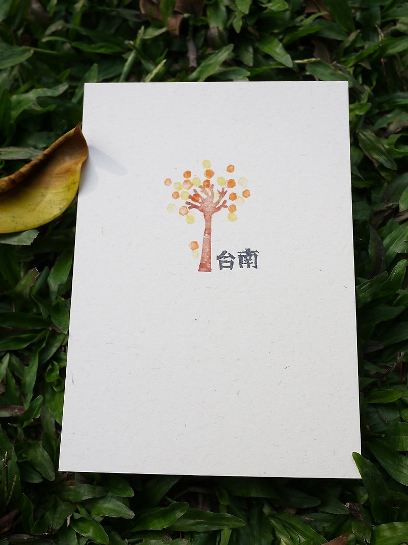 "Beginner" Kapok. Tainan Postcard - การ์ด/โปสการ์ด - กระดาษ สีส้ม