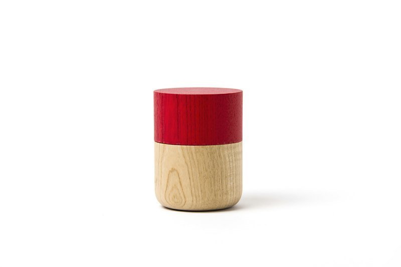 Hata lacquerware shop - Canister - TUTU (red) S - ถ้วย - ไม้ สีนำ้ตาล
