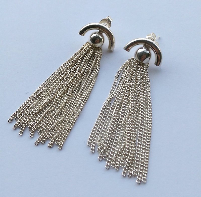 Antique sterling silver earrings - Earrings & Clip-ons - Gemstone 