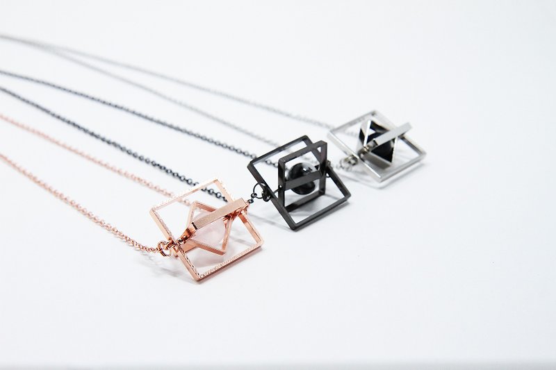 Floating Universe Necklace (Triple Square) - Necklaces - Other Metals 